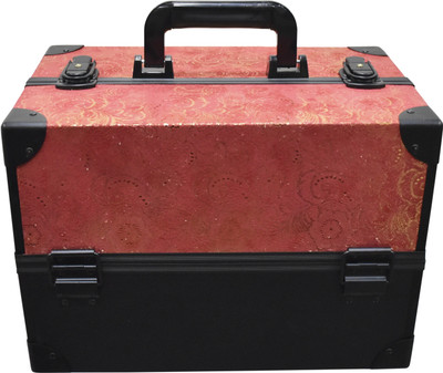 

Pride Star Salou to store make up beauty products, jewellery, bangles And More!! Vanity Box(Orange, Black)