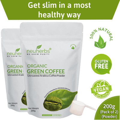 Neuherbs Organic Green Coffee Beans Powder for Weight Loss Management (Pack of 2) Instant Coffee(2 x 200 g, Green Coffee Flavoured) Neuherbs Organic Green Coffee Beans Powder for Weight Loss Management (Pack of 2) Instant Coffee(2 x 200 g, Green Coffee Flavoured)