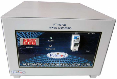 

PULSTRON PTI-5070D 5 KVA Single Phase Automatic Voltage Stabilizer for Mainline 70V-290V(Grey)