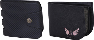 

Martell Men Multicolor Artificial Leather Wallet(2 Card Slots), Black