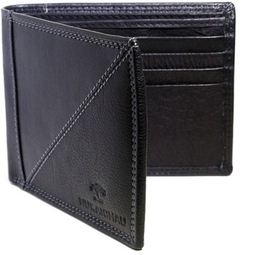 

NUKAICHAU Men Black Genuine Leather Wallet(10 Card Slots)