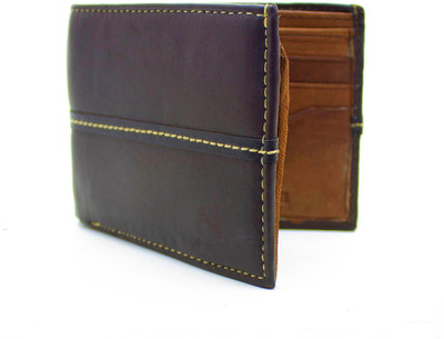 

Delma Men Brown Genuine Leather Wallet(9 Card Slots)