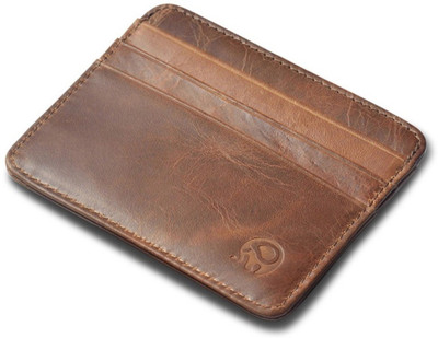 

Tinera Trends Men Brown Genuine Leather Card Holder(3 Card Slots)