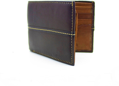 

Delma Men Brown Genuine Leather Wallet(9 Card Slots)