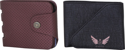 

Martell Men Multicolor Artificial Leather Wallet(2 Card Slots), Black