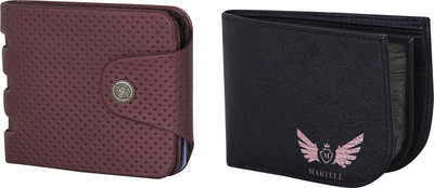 

Martell Men Multicolor Artificial Leather Wallet(2 Card Slots), Black