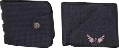 

Martell Men Multicolor Artificial Leather Wallet(2 Card Slots), Black