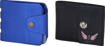 

Martell Men Multicolor Artificial Leather Wallet(2 Card Slots), Black
