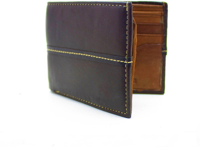 

Delma Men Brown Genuine Leather Wallet(9 Card Slots)