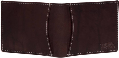 JusTrack Men Brown Genuine Leather Wallet(6 Card Slots), Antic-brown