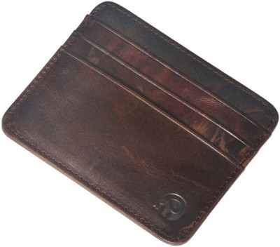 

Tinera Trends Men Brown Genuine Leather Card Holder(3 Card Slots)
