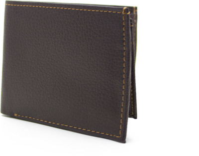 

DELMA Men Brown Genuine Leather Wallet(4 Card Slots)