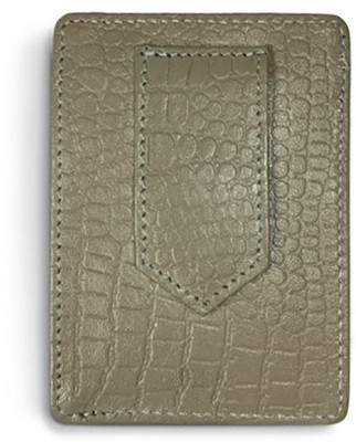 

Firdekho Men Grey Genuine Leather Money Clip(3 Card Slots), Earl grey