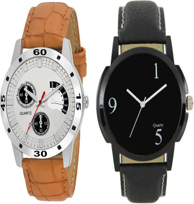 

Newman Aj Stylish Silver Dial & Brown Belt & Simple Black Formal look Watch - For Men