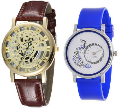 

NUBELA New NB_OBlueM Brown And Blue Colour Analogue Watch - For Boys & Girls