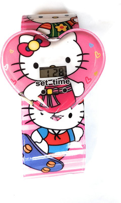 

SS Traders Cute Kids Pink Kitty Slim Digital Watch - Good gifting Item Watch - For Boys & Girls