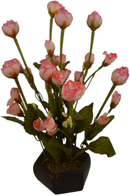 

Fancymart FP-0776-601 Multicolor Rose Artificial Flower with Pot(5 inch, Pack of 1)