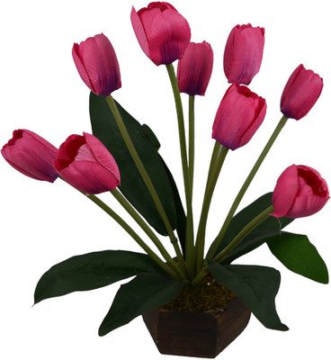 

Fancymart FP-0793-620 Multicolor Tulips Artificial Flower with Pot(5 inch, Pack of 1)