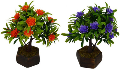 

Fancymart FP-0729-566 Multicolor Wild Flower Artificial Flower with Pot(8 inch, Pack of 2)