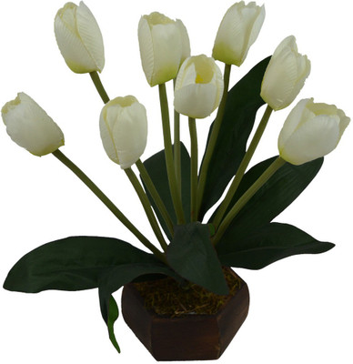 

Fancymart FP-0790-618 Multicolor Tulips Artificial Flower with Pot(5 inch, Pack of 1)