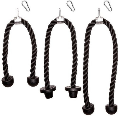 

BAANI INTERNATIONAL 1 BEST QUALITY TRICIP ROPE KIT BUY 2 GET 1 FREE ( PACK OF 3 ROPES ) Triceps Bar(Black)