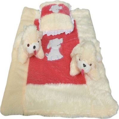 

babique Wool Bedding Set(Cream,Red)