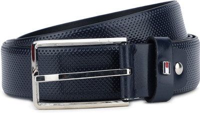 

Tommy Hilfiger Men Formal Blue Genuine Leather Belt, Navy