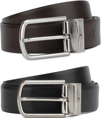 

Tommy Hilfiger Men Formal Black, Brown Genuine Leather Reversible Belt
