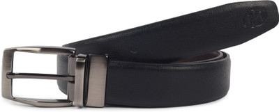 

Waist Wire Men Formal Black Artificial Leather Reversible Belt