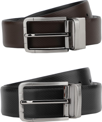 

Tommy Hilfiger Men Formal Black, Brown Genuine Leather Reversible Belt