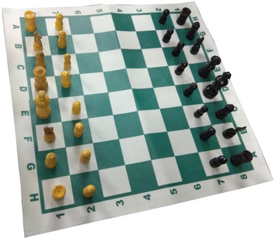 

Monika Sports foldable chess + wooden pawns + storage pouch Board Game