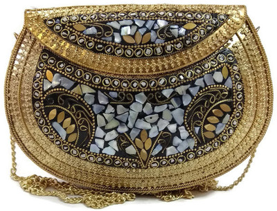 

Great Indian Hub Party Gold Clutch
