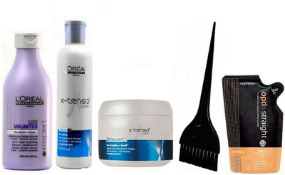 

studio Hair Brush, Kitty Loreal Liss Shampoo & Matrix Straight & X-tenso Shampoo +Conditioner Shampoo 250 ml(Set of 5)