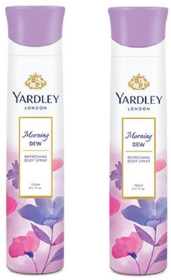 

Yardley Morning Dew Pack Of 2 Body Spray - For Women(150 ml, Pack of 2)