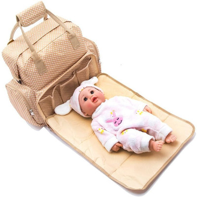 

Baby Essentials Multi Functional Mother Bag Backpack Diaper Bag(Beige)