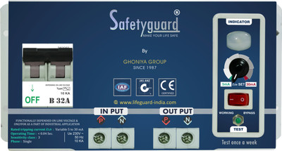 

SAFETYGUARD 32A ELCB + MCB, RCCB with Over voltage protection DPVL 32A MCB(2)