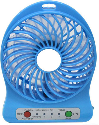BUY SURETY Portable Fan Mini Air Conditioner Usb Mini Cooler/mini Fan/ceiling/usb Fan For Kitchen/home/indoor/outdoor/office Ceiling/wall/exhaust Mini Fan/cooler 4 Blade Table Fan(Blue) available at flipkart for Rs.239