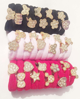 

window shop multicolour fancy stone hair rubber band, Rubber Band, Hair Band(Multicolor)