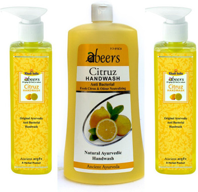 

ABEERS CITRUZ HANDWASH ( 250ML PACK OF 2 ) + REFILL PACK ( 1000ML )(1000 ml, Pump Dispenser, Pack of 3)