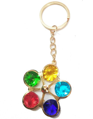 

Prime Key Chain Stylish Flower with Colorful Stones EG Key Chain