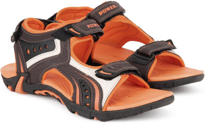 

Power Boys Velcro Sports Sandals(Brown, Orange