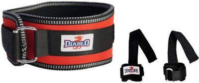 

Diablo Back Support Gym Belt Size S Red With Weight Lifting Bar Straps Combo Pack Gym & Fitness Kit