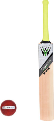 

W SIGNATURE SUPER English Willow Cricket Bat+ 1 Leather Ball combo Cricket Kit(Bat Size: 5 (Age Group 10 - 12 Years))
