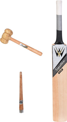 

W SIGNATURE GOLD English Willow + 1 Cone + 1 Hammer combo Cricket Kit(Bat Size: 6 (Age Group 11 - 13 Years))