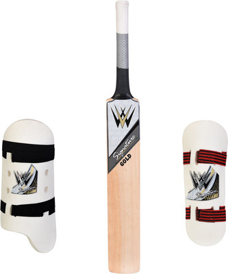 

W SIGNATURE GOLD English Willow Short Handle + 2 Thigh pad combo Cricket Kit(Bat Size: Short Handle(Age Group 15+ Years))