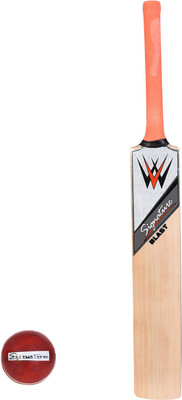 

W SIGNATURE BLAST English Willow Cricket Bat+ 1 Leather Ball combo Cricket Kit(Bat Size: 6 (Age Group 11 - 13 Years))