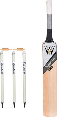 

W SIGNATURE GOLD English Willow + 1 Set of Stumps BLAST Cricket Kit(Bat Size: 6 (Age Group 11 - 13 Years))