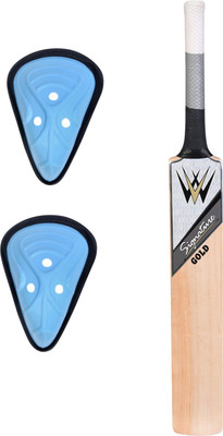 

W SIGNATURE GOLD English Willow Cricket Bat+ 2 Abdo guard combo Cricket Kit(Bat Size: 5 (Age Group 10 - 12 Years))