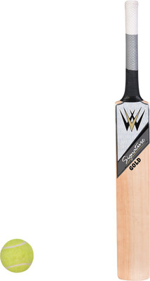 

W SIGNATURE GOLD Short Handle Kashmiri willow + 1 Tennis Ball combo Cricket Kit