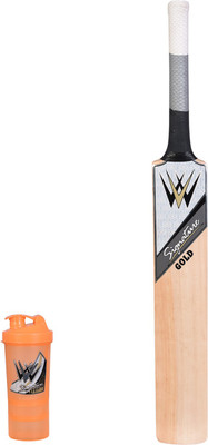 

W SIGNATURE GOLD English Willow Cricket Bat + 1 Sports Bottle combo Cricket Kit(Bat Size: Long Handle (Age Group 15+ Years))